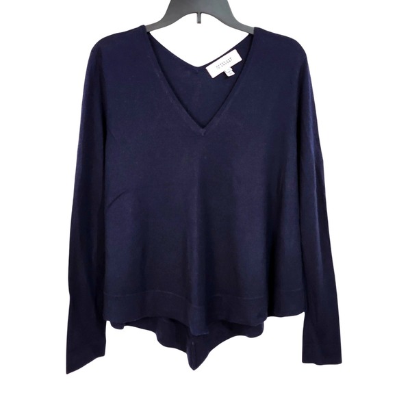 Derek Lam 10 Crosby Sweaters - Derek Lam 10 Crosby Ventura V-Neck Sweater Medium Navy Wool Silk Cashmere
